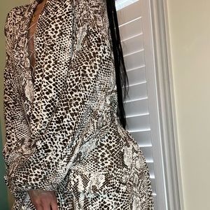 Free people snakeskin maxi robe